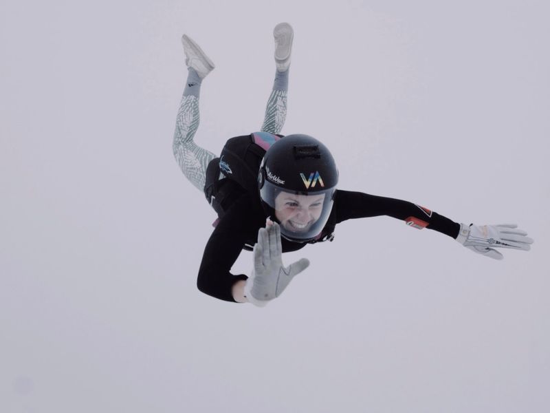Two smartphone screens showing the new Sonuby 2.0 weather app interface. The left screen displays a weather forecast for Skydive Interlaken with current temperature of 7°C and a weekly forecast. The right screen shows a weather map view of the Interlaken region with geographical features and weather data overlaid.