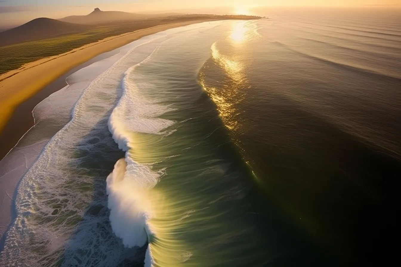 Point break shore line